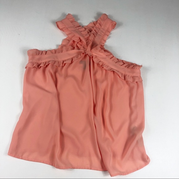 J. Crew drapey wrap-front orange top size 10 - Picture 1 of 5
